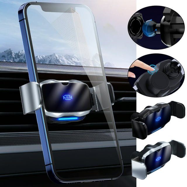 Car Phone Mount with Auto Opening/Closing - 360° Adjustable Magnetic Holder for iPhone & Android - Hands-Free Navigation & Driving