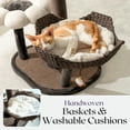 thumbnail image 6 of Catry Kitty Play Tower 6-Level Multi-Activity Cat Tree with Flower Perches and Handwoven Baskets, 6 of 10