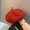 Brick red - wool beret, variant on Wool Light Board Beret, Japanese Minimalist And Niche, Jojo Painter Hat, Small Face, Versatile Pumpkin Hat For Autumn And Winter