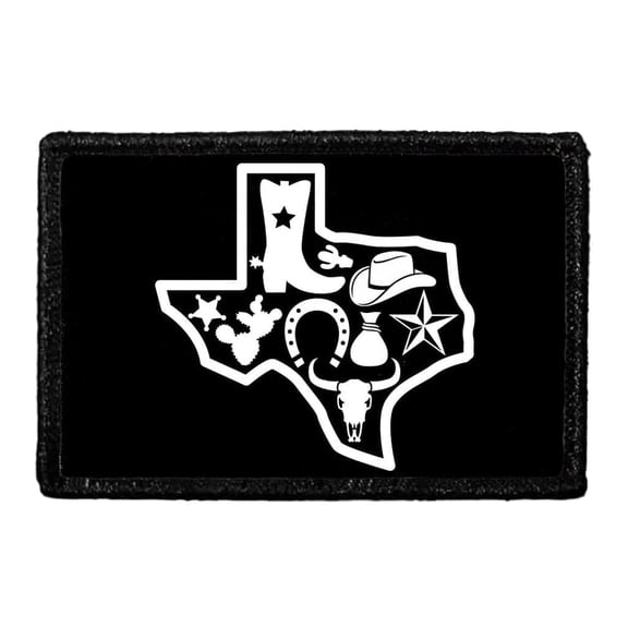 Texas Icons Map - Removable Patch