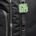 thumbnail image 6 of Green Balloons Hearts Watercolor Birthday Faux Leather Square Keychain, 6 of 7