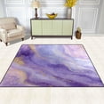 thumbnail image 3 of Area Rug Indoor 80"x58"in Non-Slip Wear Resistant Floor Mats Soft Large Carpets for Living Room Bedroom Home Decor Soft Purple Marble Vortex, 3 of 7
