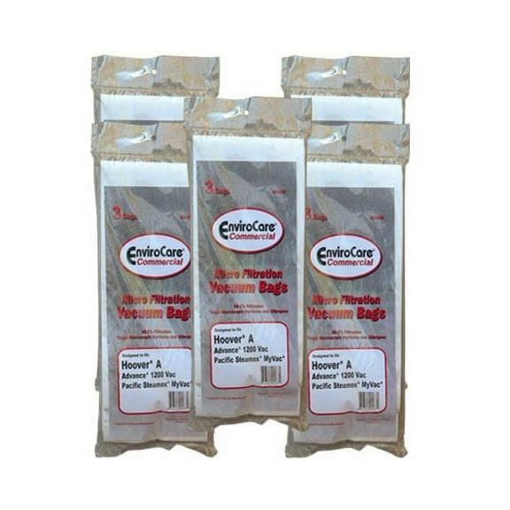 15 Commercial Compatible with Hoover Allergy Vacuum Type a Bags, Convertible, Elite, Legacy, Dec