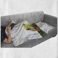 thumbnail image 6 of Animal Soft Flannel Fleece Blanket, Red Eyed Tree Frog Perches on a Long Slim Leaf Tropic Rainforest Animal Wild Life, Cozy Plush for Indoor and Outdoor Use, 70" x 90", Green White, by Ambesonne, 6 of 6