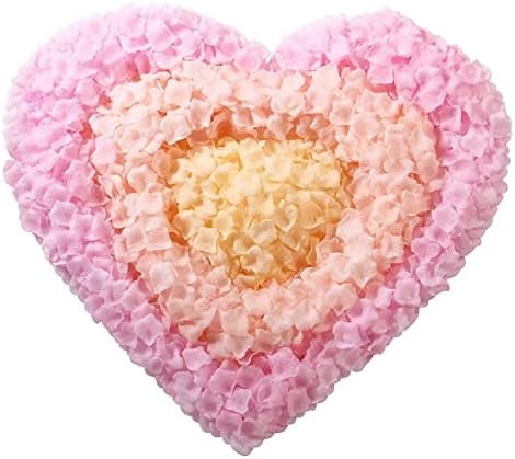 2200 PCS Silk Flower Rose Petals for Wedding Decorations (Champagne)
