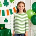 thumbnail image 3 of RXMEKW Chandail Imprimé pour la Saint-Patrick pour Garçons et Filles, Col Rond à Manches Trois-Quarts pour Enfants, 3 of 6