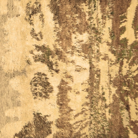 Ahgly Company Indoor Square Abstract Brown Contemporary Area Rugs, 8' Square