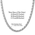 thumbnail image 4 of Stainless Steel Gold Chain For Women 5mm Gold Color Flower Box Chain Punk Collar Necklace Golden Jewelry collier or, 4 of 5