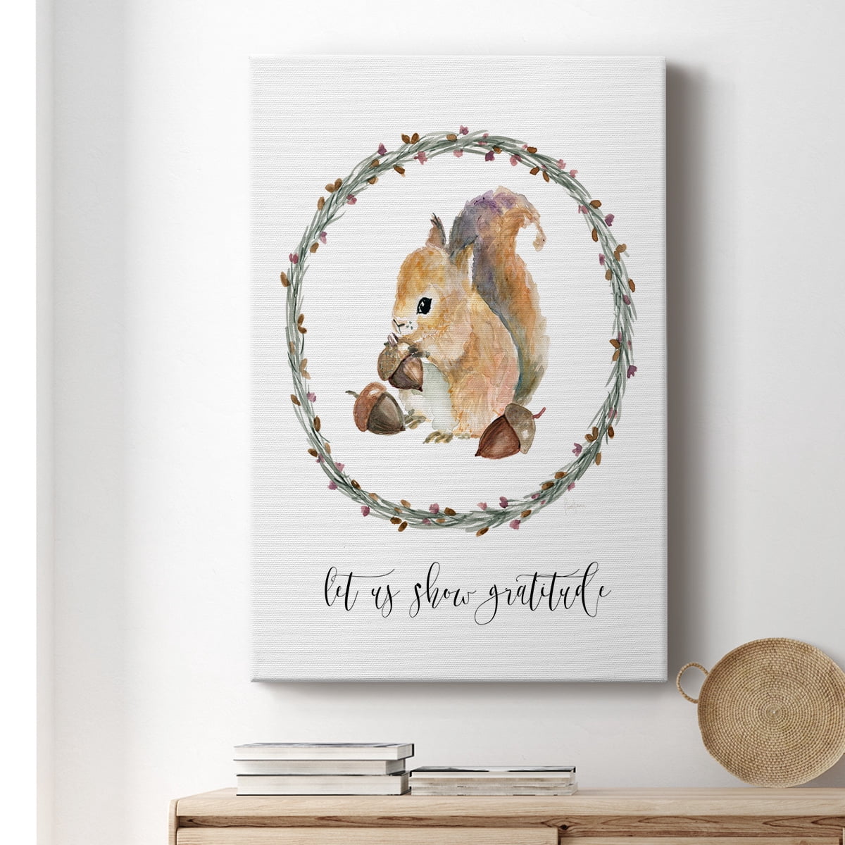 Harvest Home Squirrel Premium Gallery Wrapped Canvas - Ready to Hang