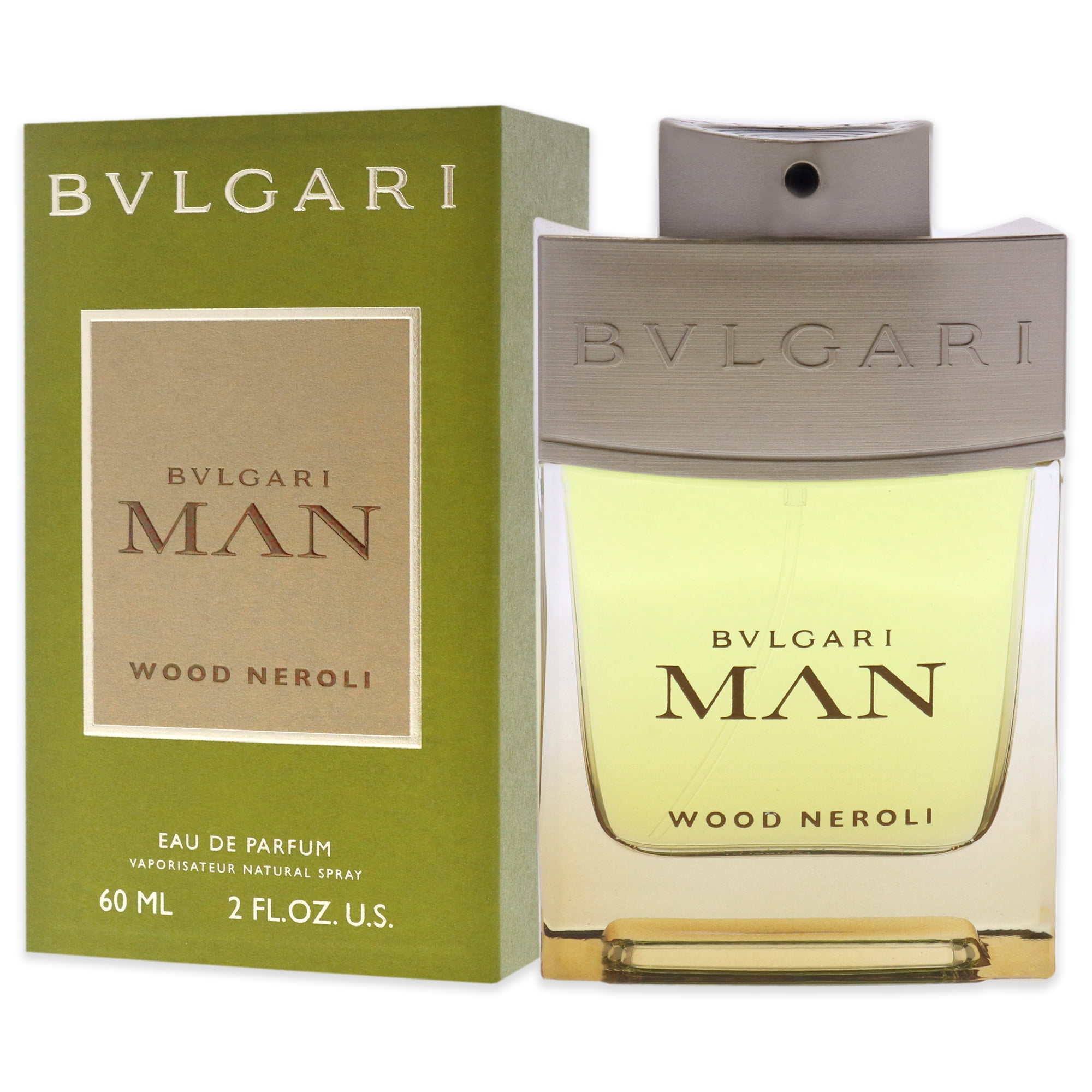 Bvlgari Man Wood Neroli Eau De Parfum Spray for Men, Citrus Woody Fragrance with Bergamot & Amber, 2 oz