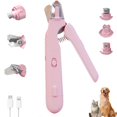 thumbnail image 4 of 2-in-1 Cat Nail Clippers & Dog Nail Clippers Trimmers for Large Medium Small Dogs Cats Claw Trimmer Quick Sensor and Safety Guard USB Rechargeable with 2 LED Lights Dogs Nail Trimmer, 4 of 5
