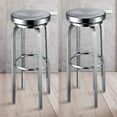 thumbnail image 4 of Mel Counter Stainless Steel Stool with Footrest 26"H Set of 2, 4 of 5