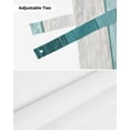 thumbnail image 7 of Fsddascl Teal Ombre Tie Up Valance Curtains for Windows, Kitchen Curtains Window Treatments, Farmhouse Vintage Wooden Striped Short Window Shades Valances for Bedroom Bathroom Cafe 42"x12", 7 of 7