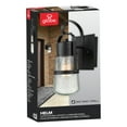 thumbnail image 3 of Globe Electric Helm 12" 1-Light Matte Black Outdoor Wall Sconce with Clear Seeded Glass Shade, 44197, 3 of 3