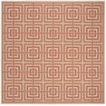 thumbnail image 2 of Safavieh Linden Derbhile Geometric Indoor/Outdoor Area Rug, Cream/Rust, 6'7" x 6'7" Square, 2 of 8