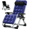 thumbnail image 1 of Slsy Chaise Zéro Gravité, Chaise Longue Inclinable Pliable et Portable avec Coussin Amovible, Appuie-Tête, Chaise Longue Inclinable de Patio pour Intérieur, Extérieur, 1 of 8