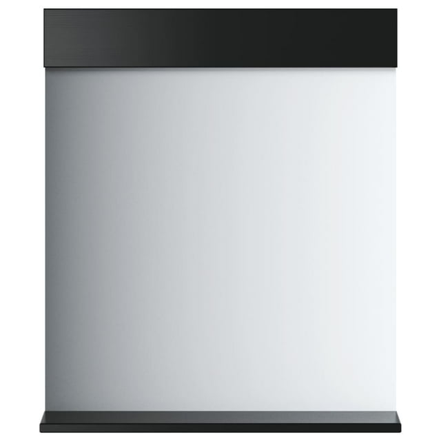vidaXL Bathroom Mirror with Shelf Storage Wall Vanity Mirror BERG Solid Wood