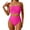 Hot Pink*, variant on RUTAYY Women's Bikini Sets Tankini Adjustable Straps Ruffle Design Cover Up Summer Swim Suit 2 Piece Trendy Vacation Swimsuit
