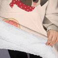 thumbnail image 3 of Oversized Wearable Blanket Hoodie,Pug and Donut Sherpa Blanket Hoodie with Super Pockets,Super Warm Fuzzy Pullover for Women & Men, 3 of 6