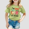 thumbnail image 2 of 100 Days Of School Boys Round Neck Short Sleeve T Shirts Cartoon Print Everyday Funny Tees T-Shirts To Big Kid Green,8-9 Years, 2 of 4