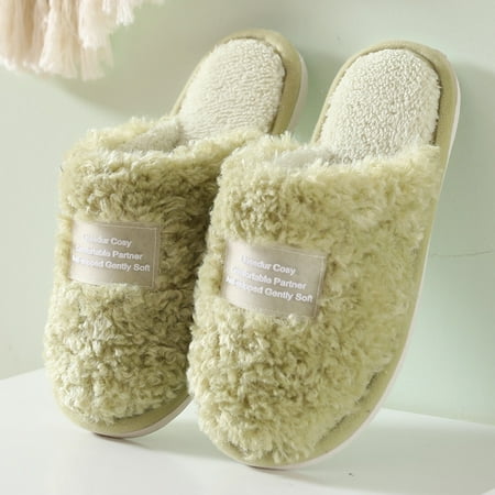 

NEGJ Women Slippers Autumn And Winter Fashion And Comfortable Home Interior Warm Thick Bottom Soft Nonslip
