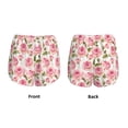 thumbnail image 3 of Cauagu Rose Flowers Print Women's 2 in 1 Running Shorts Athletic Workout Gym Yoga Shorts Running Shorts for Women-Small, 3 of 7