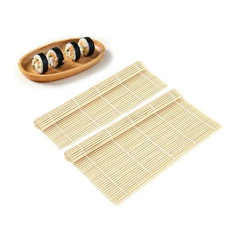 

Kitchen organization kitchen Set Of 2 Japanese Style Sushi Roll Maker Rolling Roller Mat Preparation Equipment 24 X 24Cm Fragarn