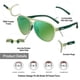 thumbnail image 4 of Lentes de Sol Polarizados Jefoo Verde Aviador UV400 para Mujeres y Hombres, 4 of 5