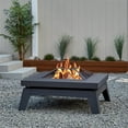 thumbnail image 2 of Real Flame 940 Breton 37" Wide Freestanding Wood Burning Square Table Fire Pit - Grey, 2 of 9