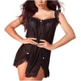 thumbnail image 2 of Women's Sleeveless Nightgown Lace Mesh Chemise Summer Sleepwear Nightie For Women Comfortable Dress Womens plus Size Nightgowns 4x, 2 of 4