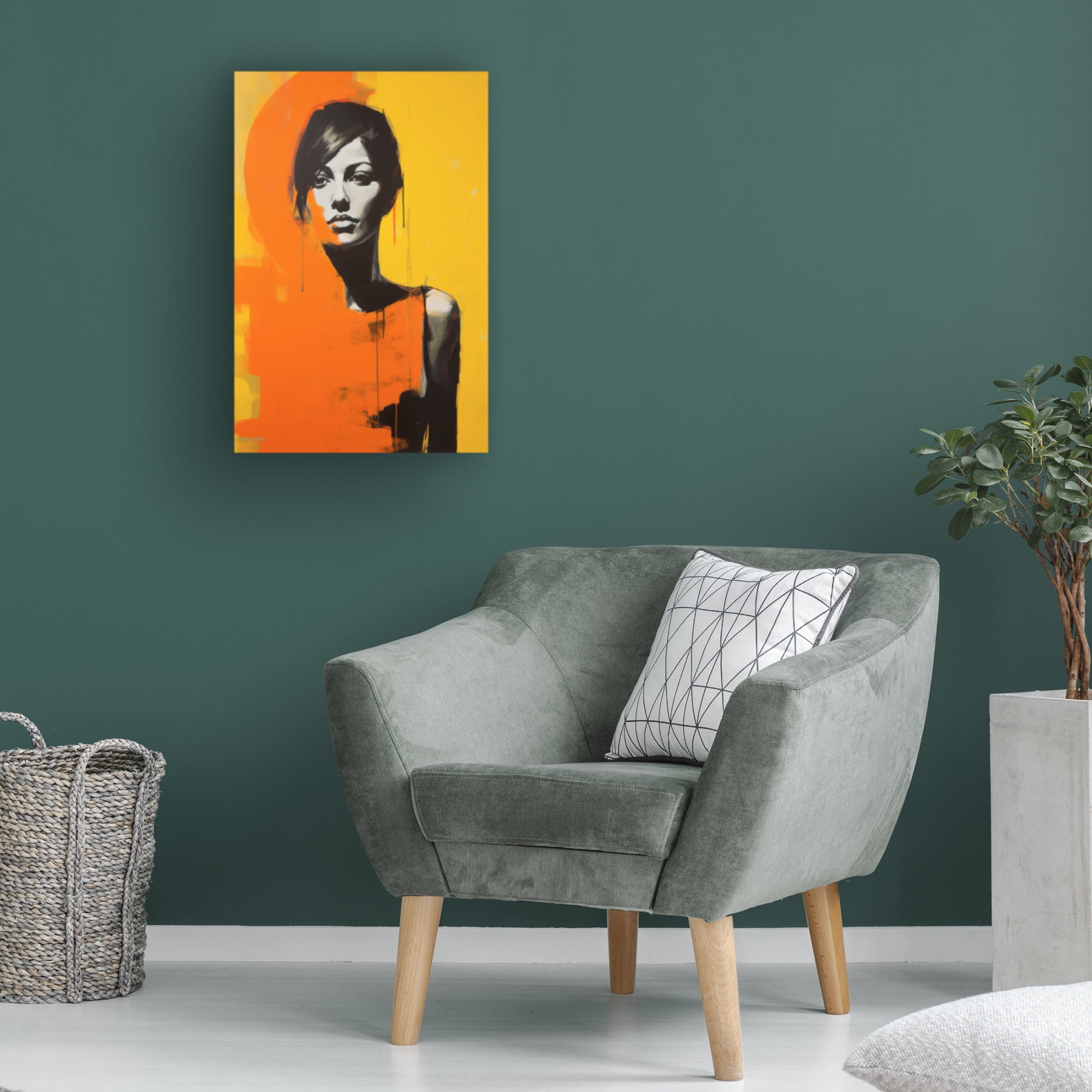 Canvas Wall Art - Ray Heere 'Colorful Model 4' Wall Art for Living Room, Bedroom, or Office Décor by Trademark Fine Art - 16 x 24 Inches