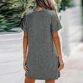 thumbnail image 5 of Summer Dresses For Women Short Sleeve With Pockets T Shirt With Pockets Juniors Dresses Knit Dresses for Women Ladies Casual Dresses Turtleneck Dress Maxi Dress Ladies Dress Summer High Low Dresses, 5 of 7