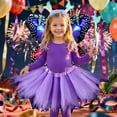 thumbnail image 2 of Gbsyewxs Girls Skirt Tutu Tulle Princess Girl Skirts With Butterfly Wing Headband Solid Color Carnival Performance Girls Cloths Purple, 2 of 5