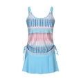thumbnail image 5 of Kmdttou Bathing Suit for Women Swimsuits For 2024 Plus Size Swim Suits Two Piece Bathing Suits With Skirts Athletic Swimdress on Clearance!, 5 of 7