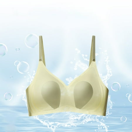 LLYWEY Seamless Bra on Clearance Comfort Bras Older Women Ladies Balconette Bra Style-1096 Women Scoop Bra Feature Adult Female T-Shirt Sports Bras Green 36B