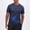 Dark Blue, variant on Men's Athletic Running Tee (M-5XL), Short Sleeve Reflective Printed Outdoor Moisture Wicking Performance Top Gray Size L