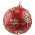 thumbnail image 6 of Northlight LED Lighted Glittered Christmas Ball Ornament Decoration - 12" - Red - White Lights, 6 of 7
