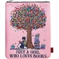 thumbnail image 1 of shiyou-Book Sleeve for Book Lovers, Bookish Book Protector, Book Covers for Paperbacks, Washable Fabric, Book Sleeves with Zipper, Medium 11 Inch X 8.7 Inch, 1 of 4
