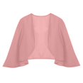 thumbnail image 6 of Vinsonshop Womens Chiffon Cardigan Lightweight Sheer Shrug Bolero Open Front Cover Up for Wedding Party Pink XXL, 6 of 6