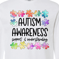 thumbnail image 4 of Inktastic Autism Awareness Support and Understanding Puzzle Pieces Long Sleeve T-Shirt, 4 of 5