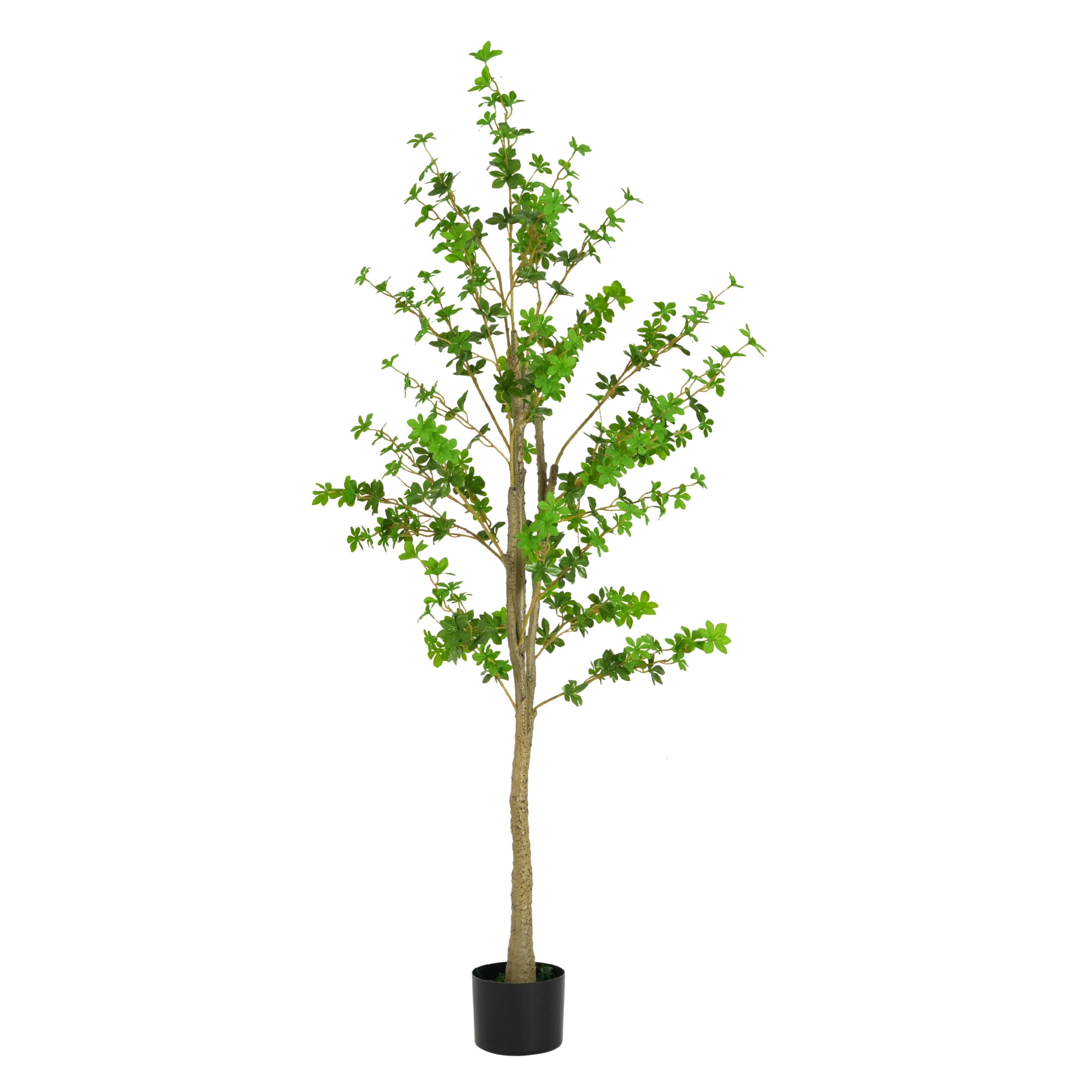 Christopher Knight Home 76" Enkianthus Tree in Black Plastic Pot, Pre-Potted Faux Greenery Tree for Home Decor