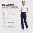 thumbnail image 3 of MASKERT Women's Stretchy Casual Pants, High Waisted Ankle Pants with 4 Pockets, Lightweight Travel Work Pants for Women, Business Casual Pants for Office and Golf, 3 of 11