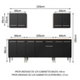 thumbnail image 3 of Cocina Integral 233cm Marrón/Negro Emilly Madesa 01, 3 of 11