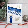 thumbnail image 4 of Regocíjate en la temporada Ángel de Navidad copo de nieve Panel de flor de pascua festoneado 2022 artesanía troquelado saludo álbum de recortes papel hecho a mano, 4 of 4