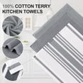 thumbnail image 2 of Simmore 18x28 Cotton Kitchen Towels 6-Pack, Soft Absorbent Dish Cloths for Washing Dishes Multipurpose Dish Towels Set for Kitchen with Hanging Loop, Grey, 2 of 9