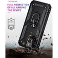 thumbnail image 4 of for iPhone 13 Pro case Heavy Duty Rugged Full Body Scratch Proof Shockproof Built-in 360 Ring Kickstand Military Hard Back Phone Cover Black, 4 of 16