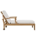 thumbnail image 3 of Modway Marina Outdoor Patio Teak Single Chaise in Natural White, 3 of 7