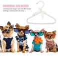 thumbnail image 4 of 2 PCS Display Shelf Baby Coat Hangers Puppy Clothes Plastic Pet Cat Stand White Metal, 4 of 6