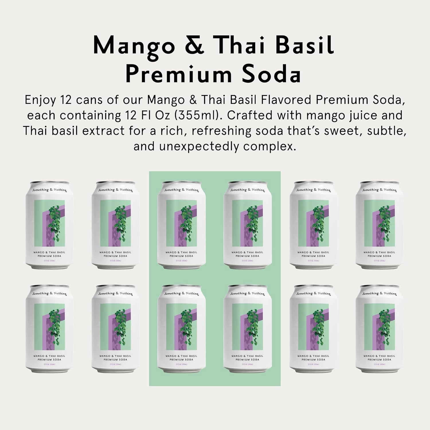 Mango & Thai Basil Premium Soda