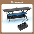 thumbnail image 3 of Costway 3-Tier TV Stand with Power Outlets for 65" TVs, LED Lights & Remote Storage Shelves Black, 3 of 10